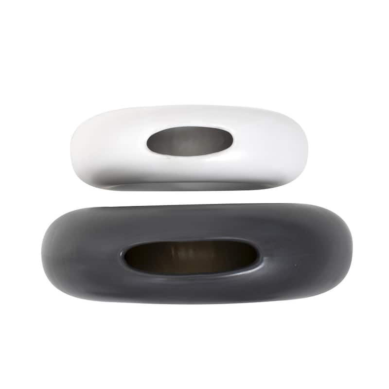 Ronde Ring Ceramic Vase- Set of 2