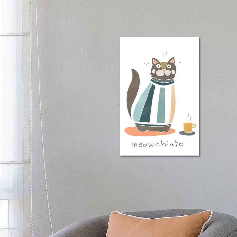 iCanvas "Coffee Cats I" by June Erica Vess Canvas Print - 26x18x1.5