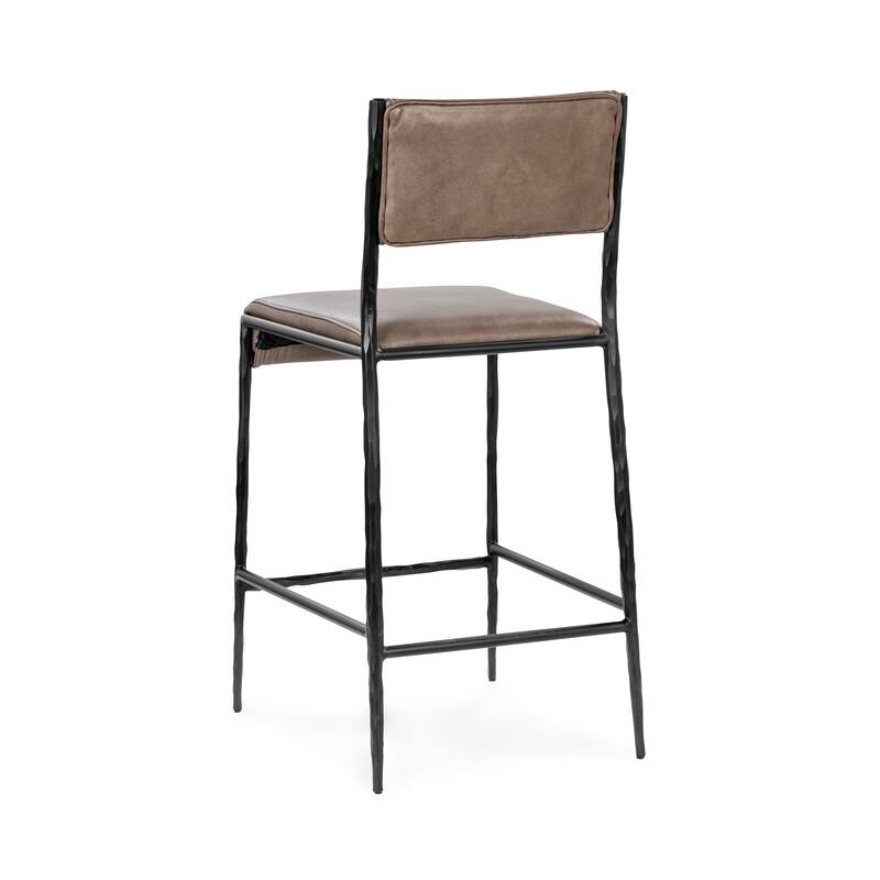 Classic Home Kayne Leather Counter Stool