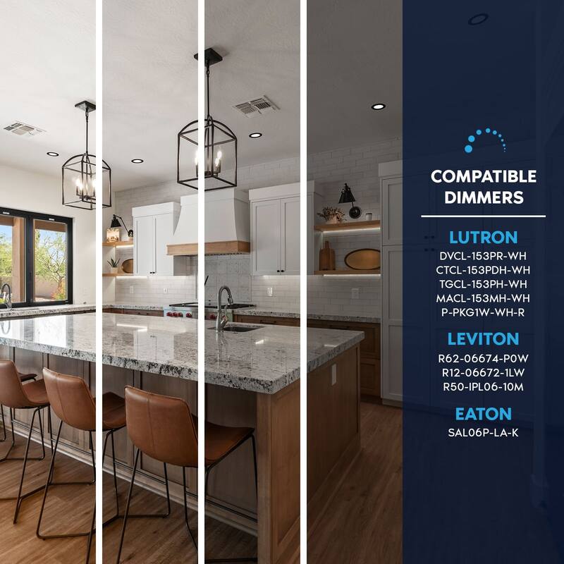 Luxrite 6 Inch LED Recessed Ceiling Light, 18W, 5CCT 2700K-5000K, 1800LM, Dimmable, Wet Rated, IC, ETL - Black (4 Pack) - 4 Pack