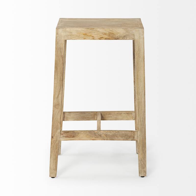 Colony Light Brown Solid Wood Counter Stool - 16.0L x 13.0W x 25.0H