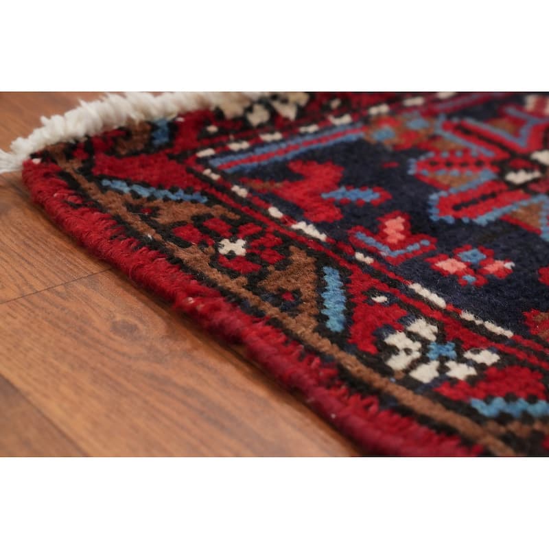 Hand Knotted Oriental 100% Wool Carpet Traditional Medallion Red Heriz Area Rug - 12' 2'' X 8' 3''