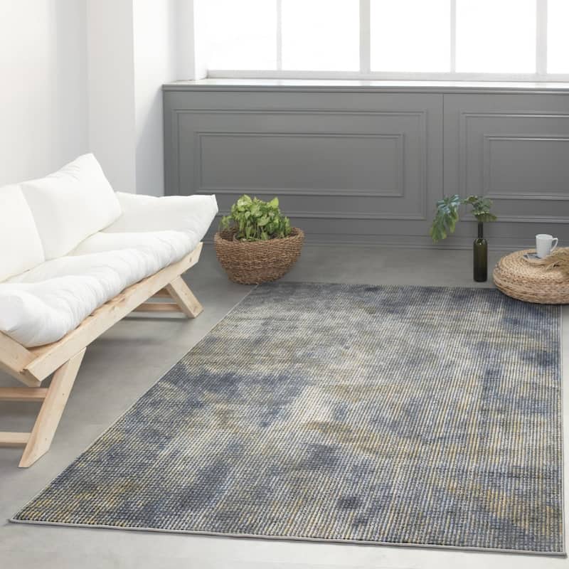 Lela Collection Abstract Polyester Rug