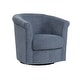 preview thumbnail 24 of 62, Marvel Traditional 360-degree Swivel Tub Chair Yowza Chenille Slate Blue