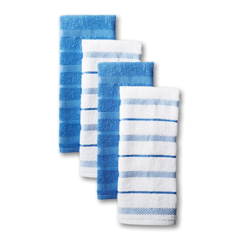 KitchenAid Albany Kitchen Towel Set, Set of 4 - 16"x26" - Cornflower