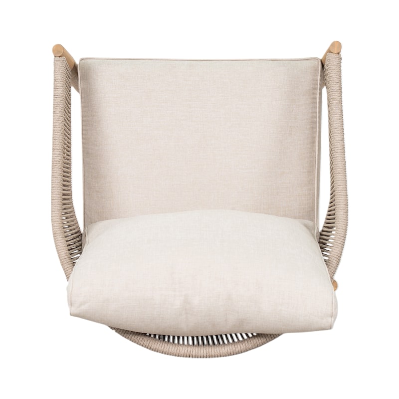 Christopher Knight Home - Lukas Rustic Acacia Patio Club Chair with Rope（Set of 2）.
