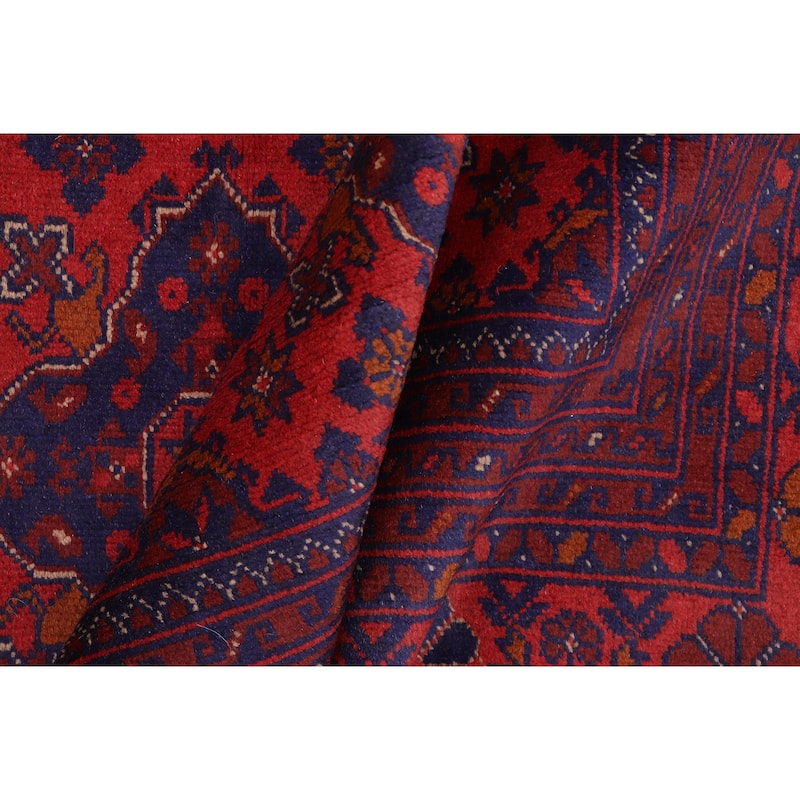 Rustic Biljik Khal Mohammadi Gracelyn Red/Blue Rug - 6'5'' x 10'0''