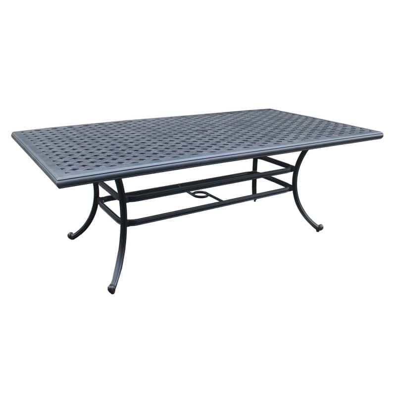 Ventura Cast Aluminum 7 Piece Rectangular Dining Set with 6 Arm Chairs