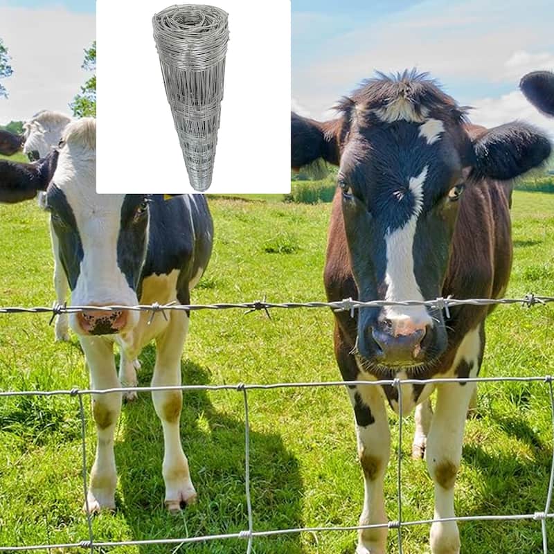 Heavy-Duty Farm Fence for Cattle, Hog & Livestock - Silver