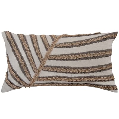 Rizzy Home Botanical Embroidered Throw Pillow