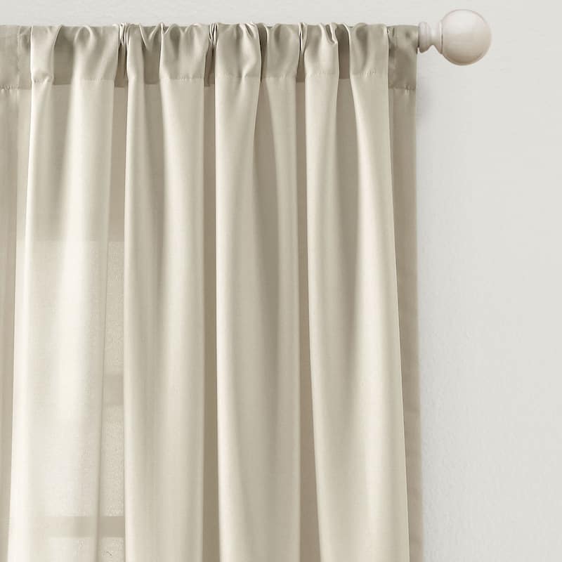 Lush Decor Tulle Skirt Solid Window Curtain Panel Pair - 84" x 40"