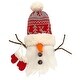 preview thumbnail 1 of 0, Nordic Snowflake Snowman Gnome for Winter Holiday Decor - 4” L x 11” W x 11” H Red-White