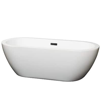 Wyndham Collection Soho 68" Free Standing Acrylic Soaking Tub with