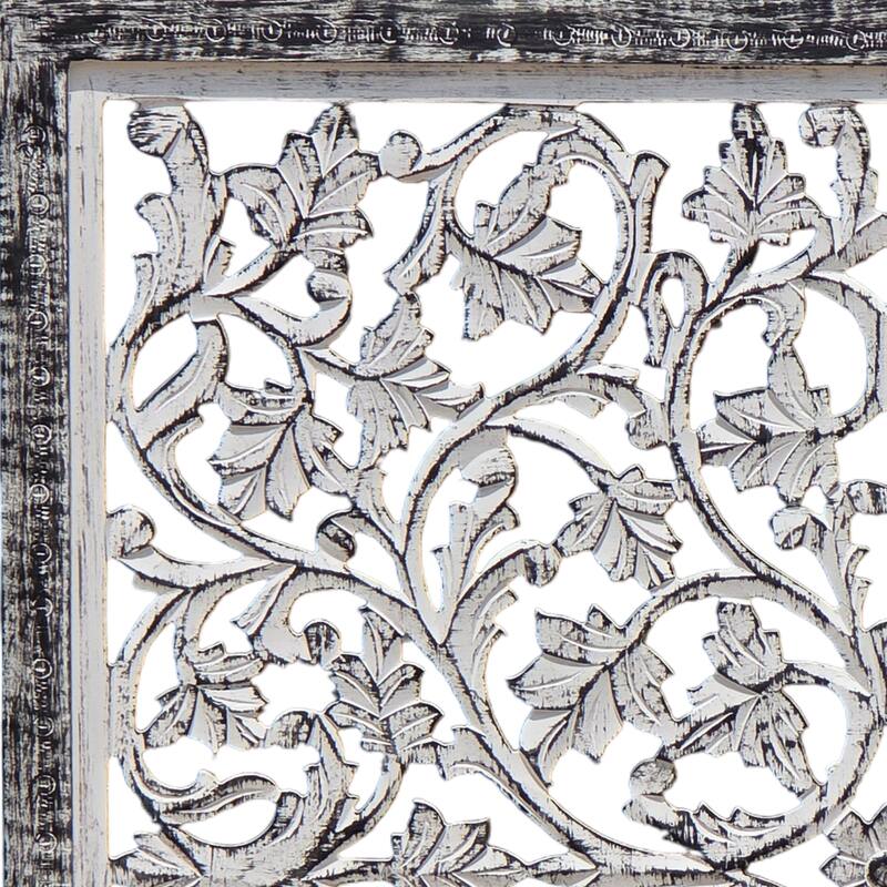 Ozy Carved Mango Wood Wall Decor