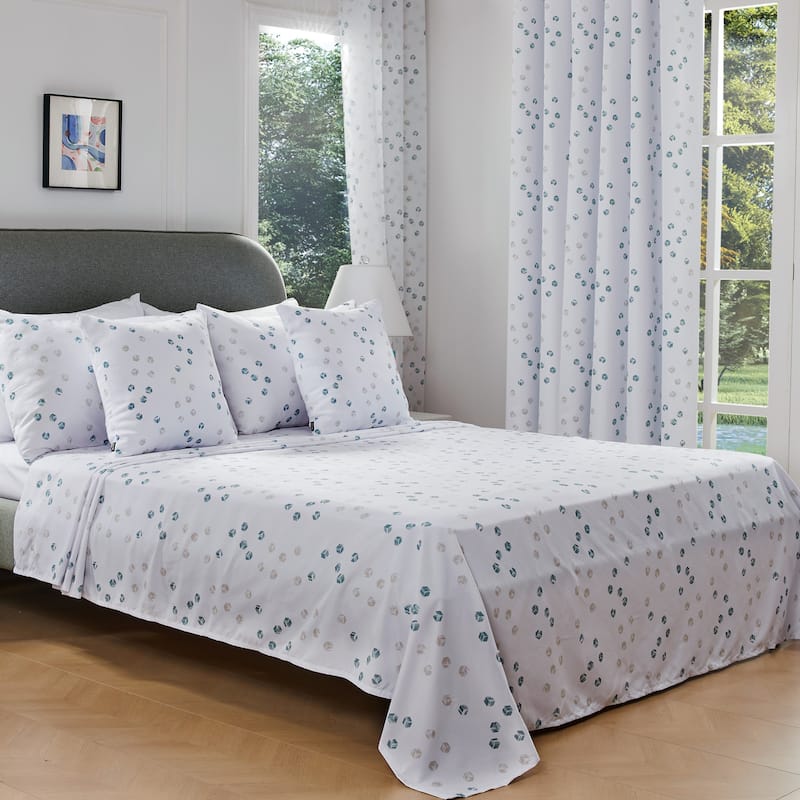 Deconovo Recycled Pillowcases Flat Sheet & Fitted Sheet 4 Pieces