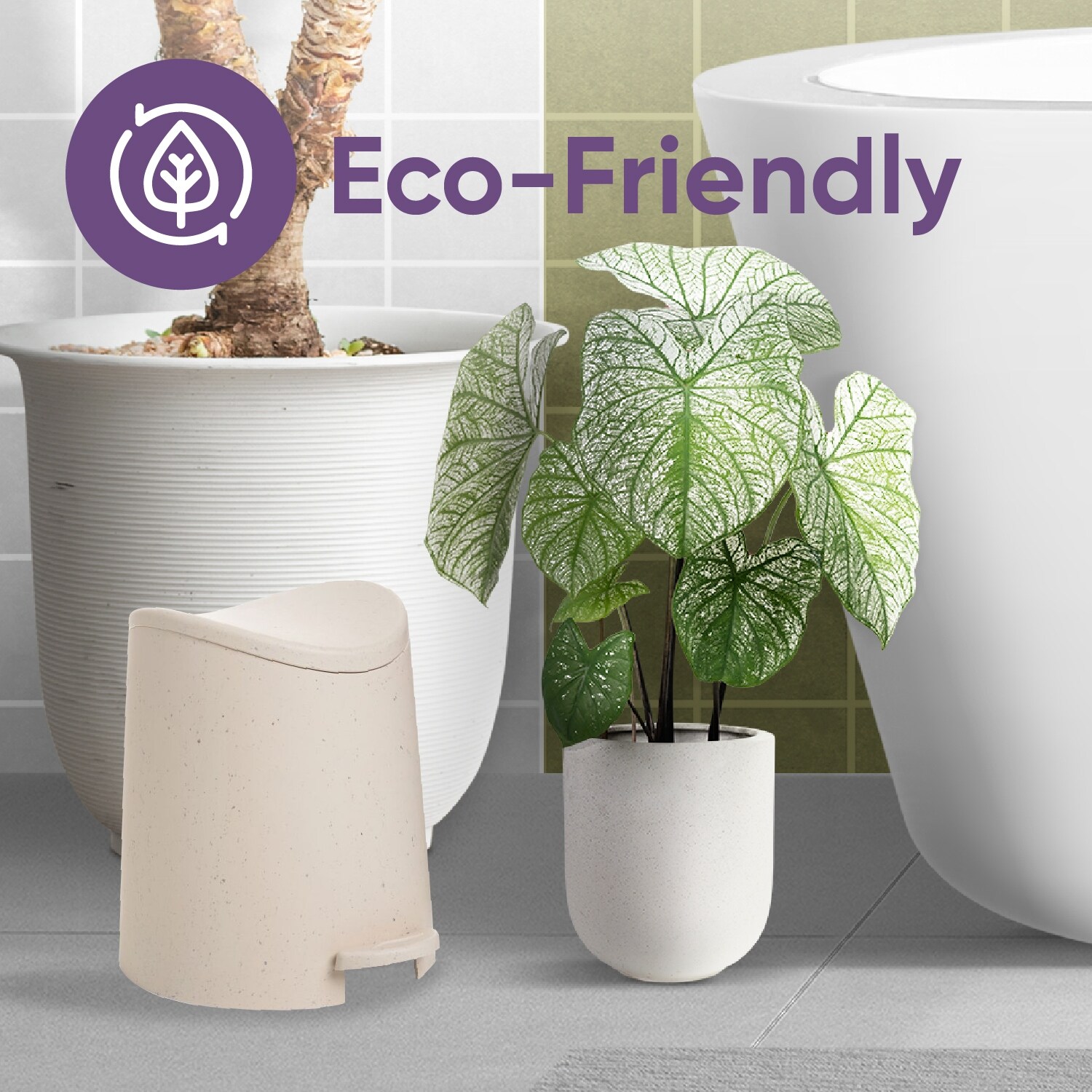 Superio Mini 3 L Step-on Trash Can with Lid - N/A-image