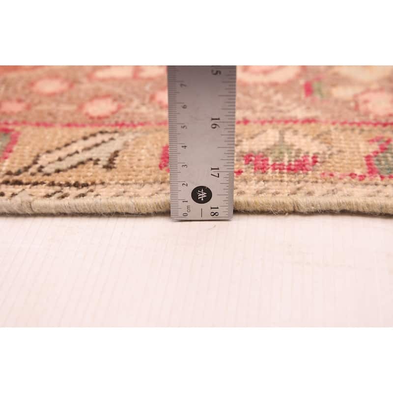 ECARPETGALLERY Hand-knotted Antalya Vintage Dark Pink Wool Rug - 9'6 x 12'6