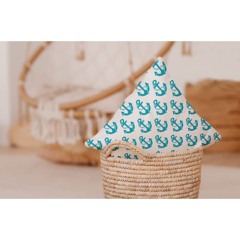 Anchor Pattern Decorative Throw Pillow