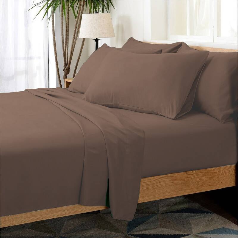 Hotel Collection Rayon derived from Bamboo Bed Sheet Set - 6 Piece - California King - Brown