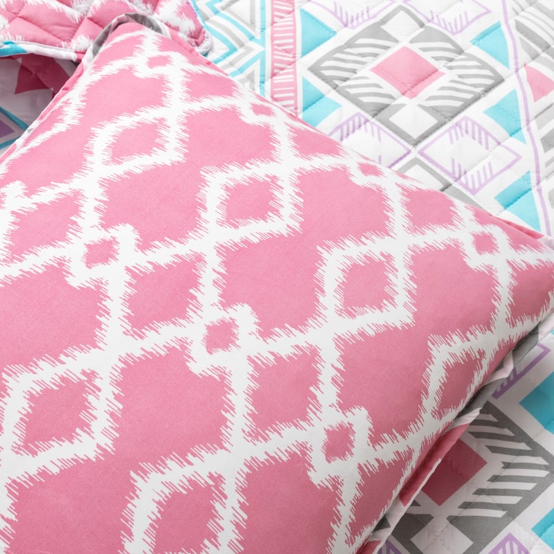 Lush Decor Stripe Malibu Reversible Oversized Quilt