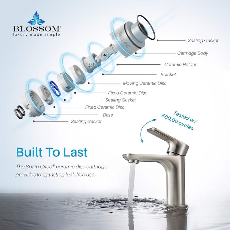 Blossom Single Handle Bathroom Sink Faucet