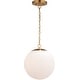 preview thumbnail 1 of 8, Vaxcel Lighting P0414 12" Wide Suspension Pendant Muted Brass