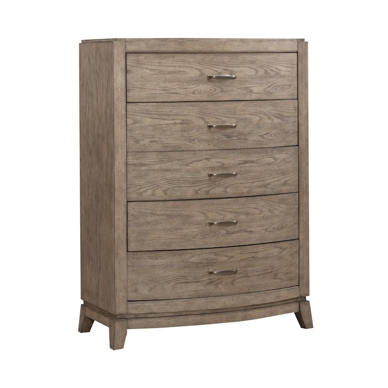 Avalon Burnished Beige Oak Queen Upholstered Storage Bed Bedroom Set