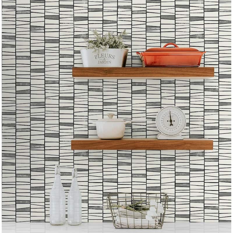 Stacy Garcia Home Organic Stripe Peel and Stick Wallpaper