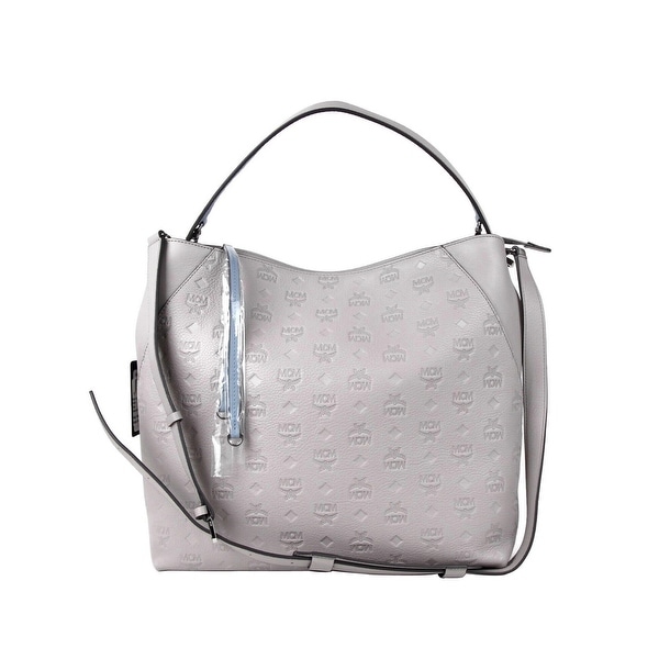 grey mcm bag