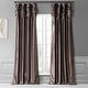 preview thumbnail 65 of 70, Exclusive Fabrics Single Ruched Faux Solid Taffeta Curtain (1 Panel) 50 X 120 - Mushroom