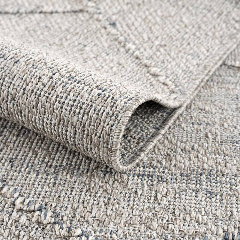 Hauteloom Butch Living Room, Bedroom Patio Outdoor Area Rug - Farmhouse - Taupe,Beige - 2' x 3'