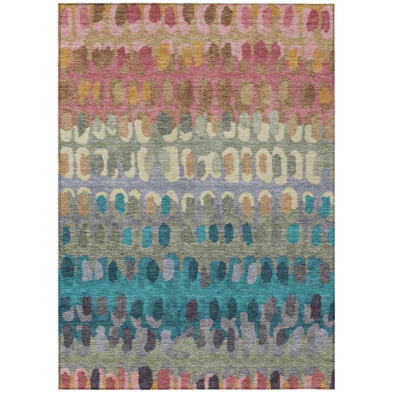 Machine Washable Indoor/ Outdoor Modern Trezze Chantille Rug