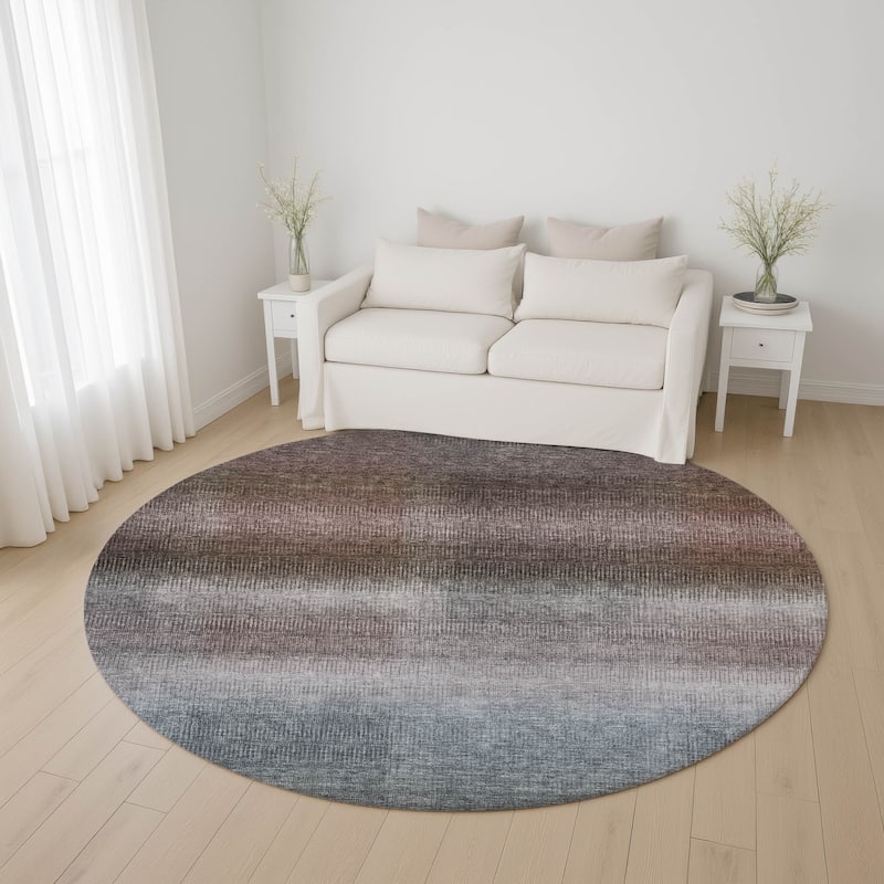 Premium Washable Super Soft Solid Ombre Mayfield Rug - Brown - 8' x 8'