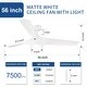 preview thumbnail 27 of 58, YUHAO 56 inch 6 Speed Quiet DC Motor Indoor Matte White Ceiling Fans with Lights and Remote Control