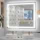 preview thumbnail 21 of 40, UL Certified Full Size Front & Back LED Lighted Anti-fog Tempered Glass Wall Bathroom Vanity Mirror, 3-Year Warranty 48" x 40"