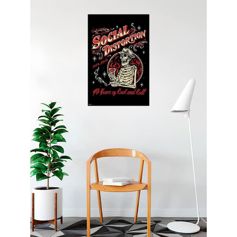 Social Distortion - 40 Years Art Poster - 24 x 36 Inch