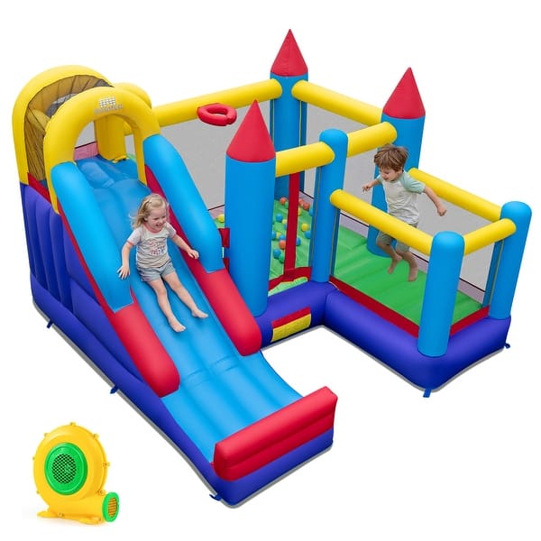 slide 2 of 10, Costway Inflatable Bounce House 5-in-1 Inflatable Bouncer Multi - 2-4 Years
