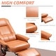 preview thumbnail 51 of 61, HomCom Faux Leather Adjustable Manual Swivel Base Recliner Chair with Comfortable and Relaxing Footrest