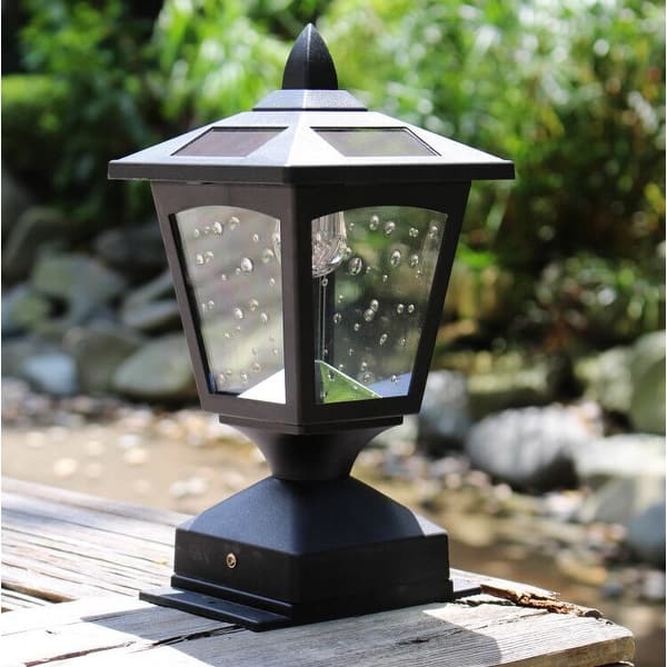 Kanstar Solar Powered Post Cap Light for 4 x 4 Nominal Wood Posts Pathway,Deck