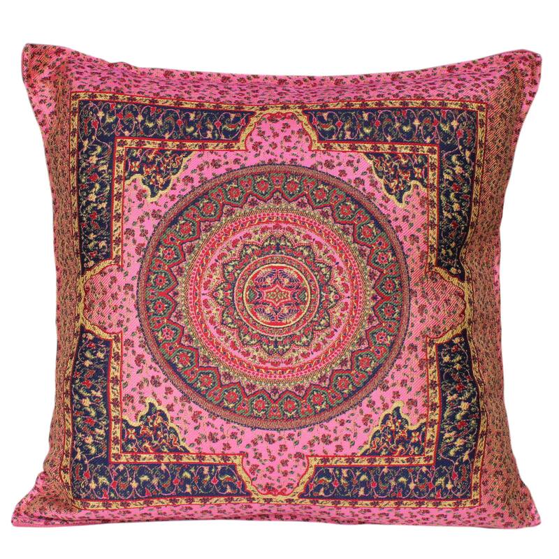 Vintage Retro Royal Exotic Kavka Turkish Throw Pillow - Pink/Blue