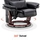 preview thumbnail 22 of 29, MCombo Swivel Recliner with Ottoman, Vibration Massage Lumbar Pillow