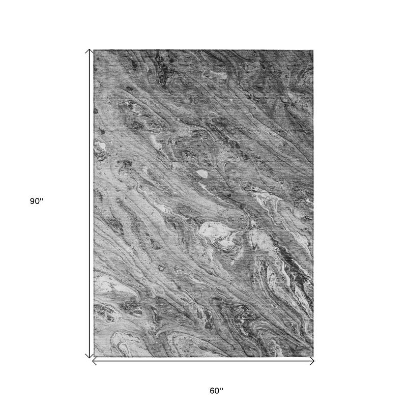 HomeRoots Abstract Transitional Rectangle Outdoor Rug