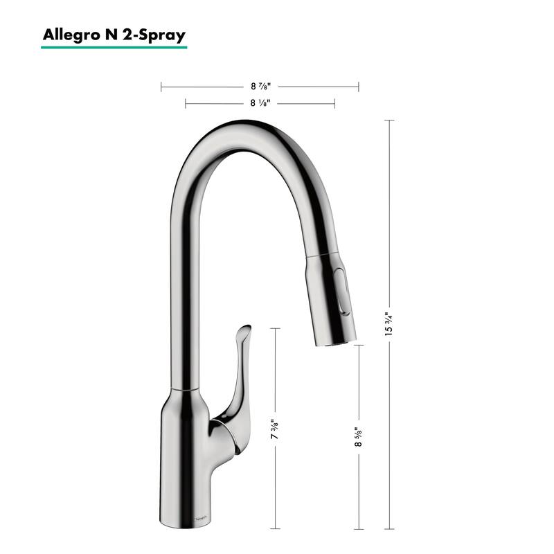Hansgrohe Allegro N 1.75 GPM Pull-Down Kitchen Faucet HIghArc Spout