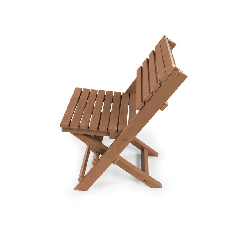 Las Cabos Fully Assembled All-Weather Recycled HDPE Outdoor Folding Bistro Chair