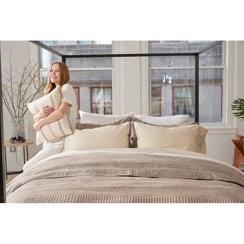 Farm to Home Horizon Decorative Pillow, Soft Reversible Cotton