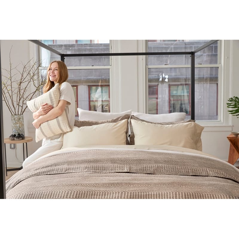 Farm to Home Terrain Cotton Duvet Cover Set Rug Print, 3-Piece Set