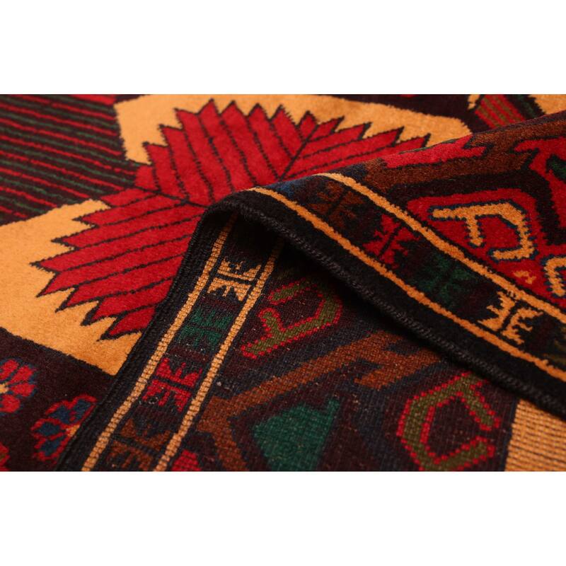 ECARPETGALLERY Hand-knotted Teimani Light Orange Wool Rug - 3'7 x 6'8