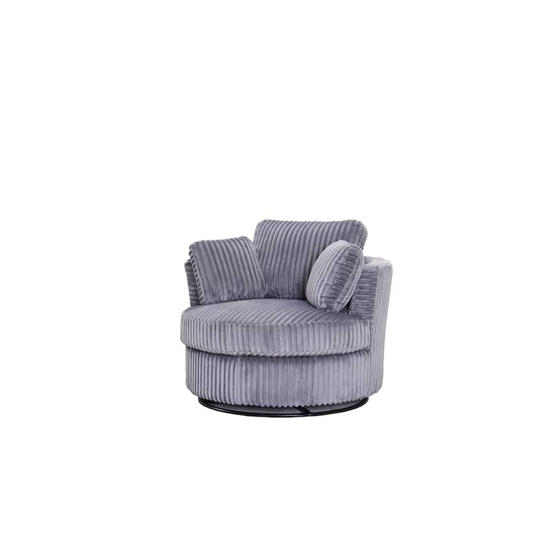 360 Degreed Swivel Accent Chair Round Barrel Chair