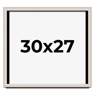 30x27 Shadow Box Frame Silver Real Wood Contemporary Shadowbox Display ...