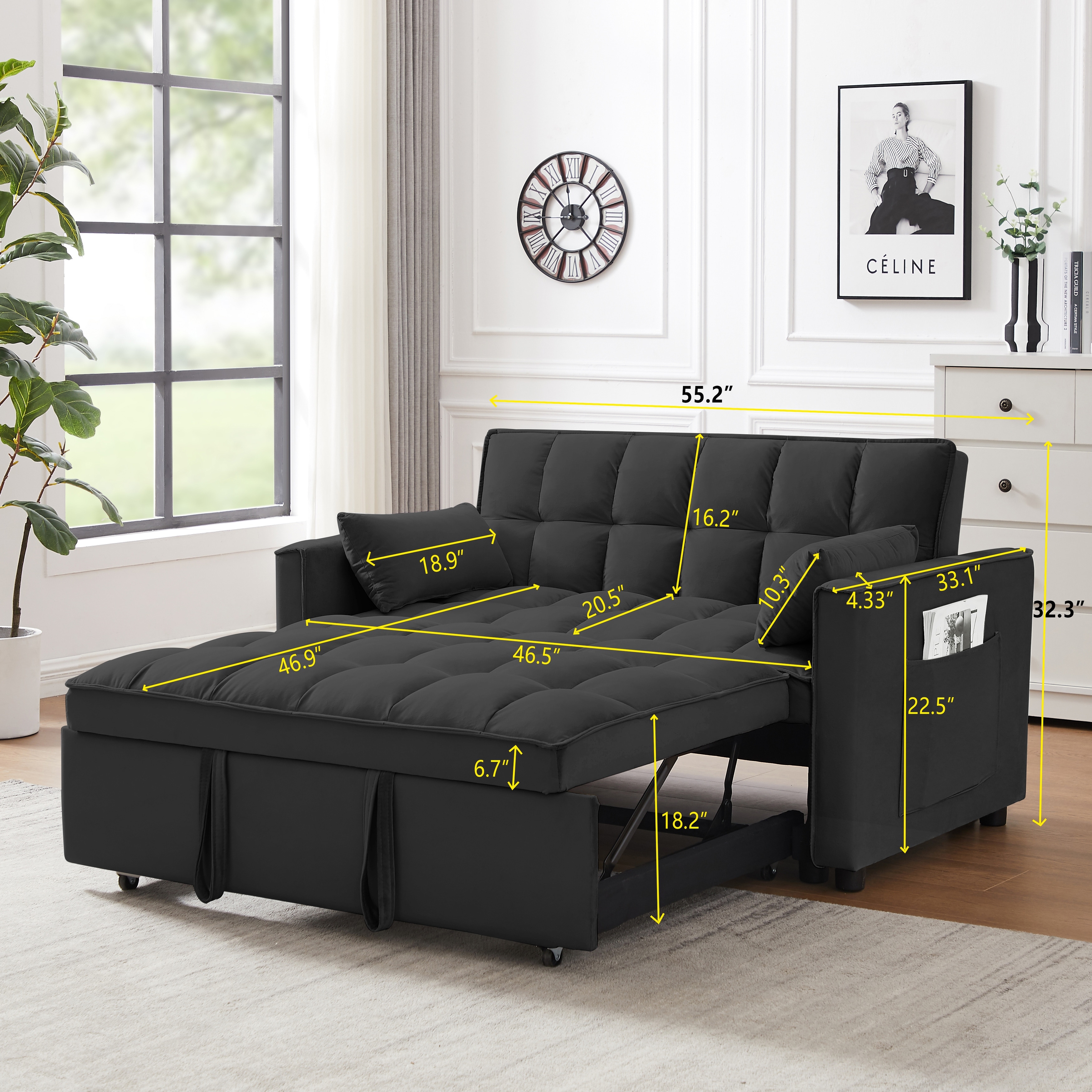Fold out sleeper loveseat sale